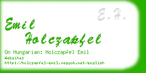 emil holczapfel business card